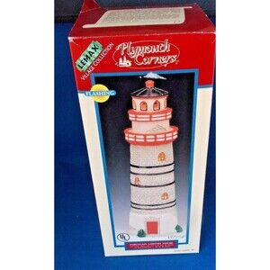 Lemax Plymouth Corners Procelain Lighted House Misty Harbor Lighthouse 1997